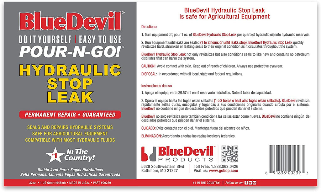 Bluedevil Products 00239 Hydraulic Stop Leak - 1 Quart