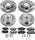 KOE6966 Autospecialty Front and Rear Replacement Brake Kit-Oe Brake Rotors & Ceramic Brake Pads
