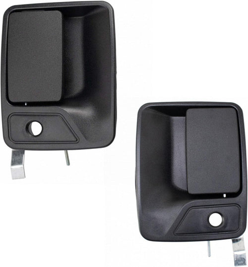 2Pc Front outside Exterior Door Handle Kit Set Black for Ford Super Duty