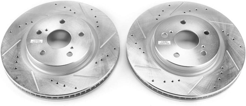 JBR1763XPR Evolution Performance Drilled, Slotted & Plated Front Brake Rotor Pair