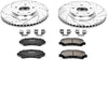 K4724 Front Z23 Carbon Fiber Brake Pads with Drilled & Slotted Brake Rotors Kit