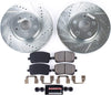 K2316 Front Z23 Carbon Fiber Brake Pads with Drilled & Slotted Brake Rotors Kit