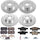 K6756 Front and Rear Z23 Carbon Fiber Brake Pads with Drilled & Slotted Brake Rotors Kit