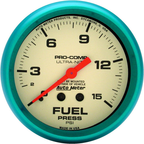 4511 Ultra-Nite Fuel Pressure Gauge, 2-5/8