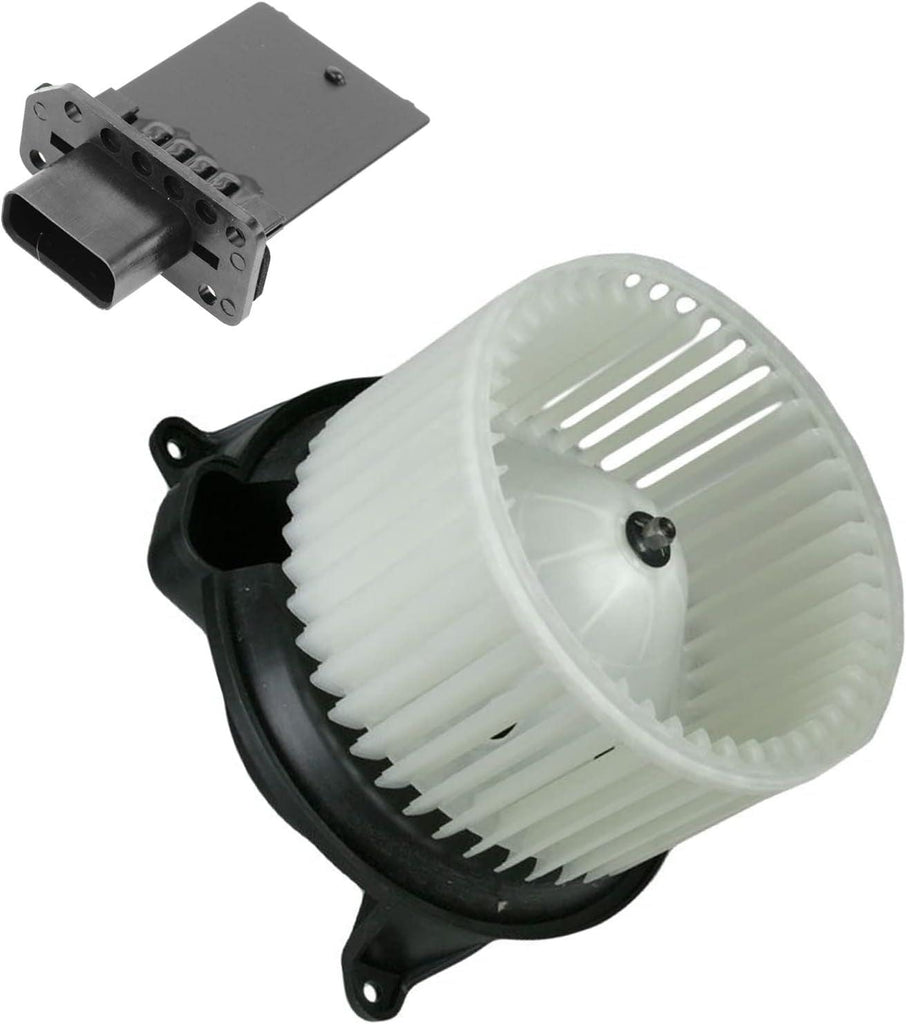 A/C AC Heater Blower Motor W/Fan Cage & Resistor Kit Compatible with Ford F-150 Body