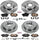 KOE6742 Autospecialty Front and Rear Replacement Brake Kit-Oe Brake Rotors & Ceramic Brake Pads