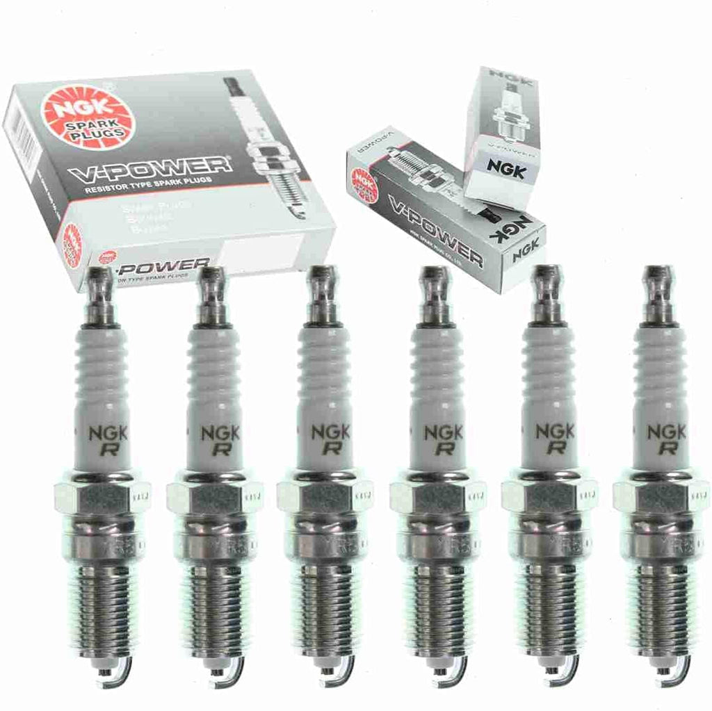 6 Pc NGK V-Power Spark Plugs Compatible with Ford Escape 3.0L V6 2009-2012