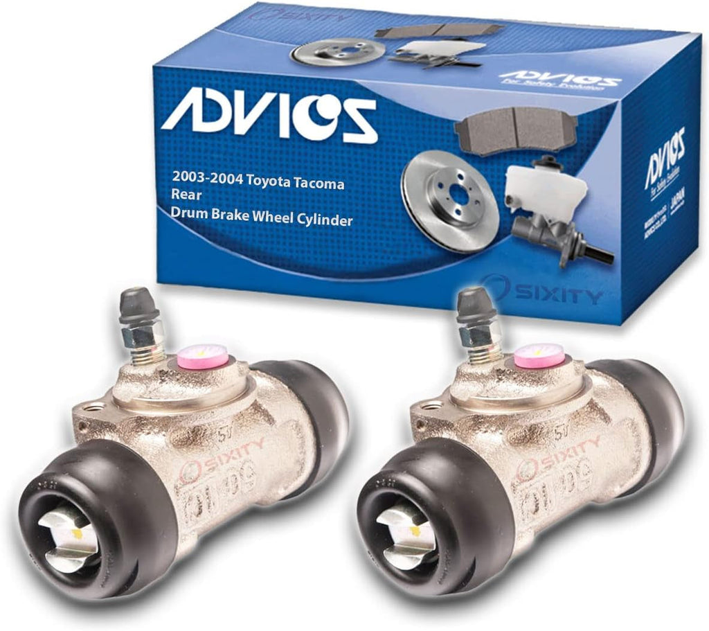 2 Pc ADVICS Rear Drum Brake Wheel Cylinders Compatible with Toyota Tacoma 2003-2004