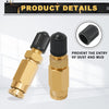 Boeray 2 Packs 1/4" Air Value Inflation Schrader Valve, Schrader Valve Adapter with Push to Connect Button for 1/4" OD Air Hose Fittings for Semi Trucks Trailers