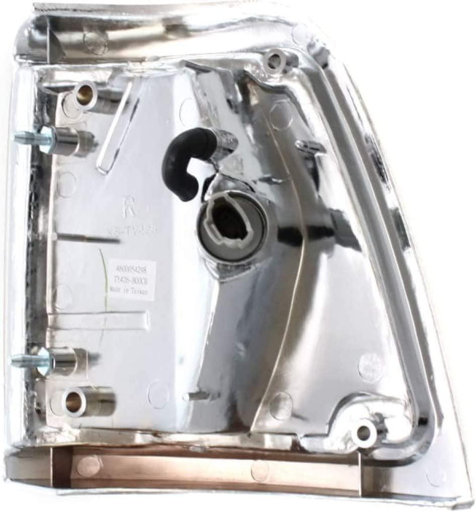 Compatible with Toyota Pickup Corner Light 1992 93 94 1995 Passenger Side | Clear & Amber Lens | W/Chrome Trim | 2WD | TO2521129 | 8161035100