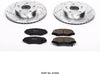 Front K1043 Carbon-Fiber Ceramic Brake Pad and 282Mm Drilled and Slotted Rotor Z23 Daily Driver Kit