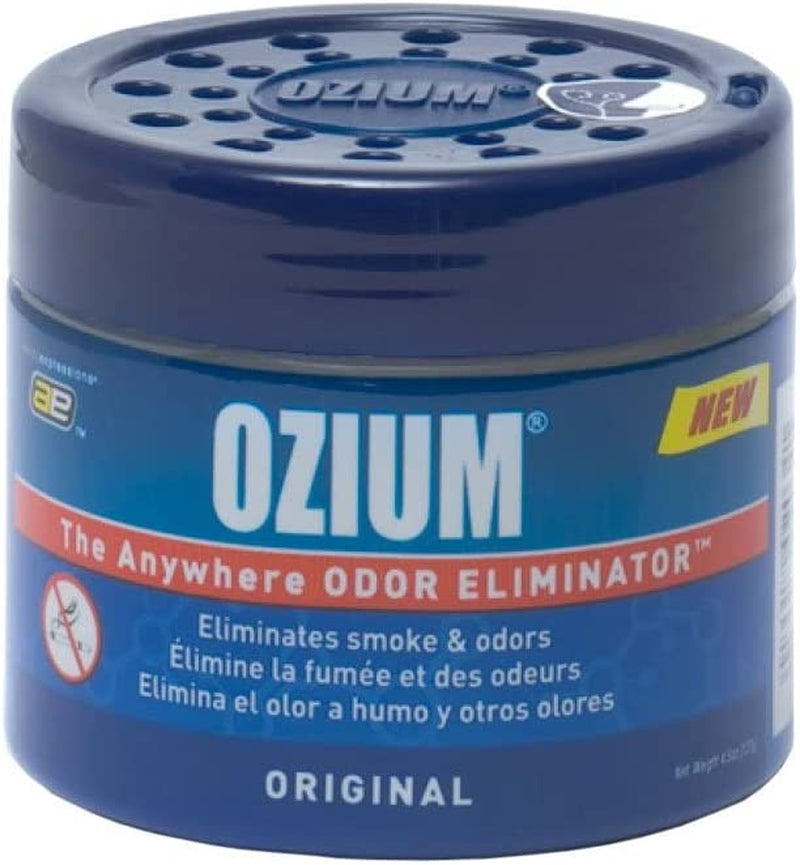 Ozium Smoke & Odors Eliminator Gel. Home, Office and Car Air Freshener 4.5Oz (127G), Original Scent (Pack of 4)