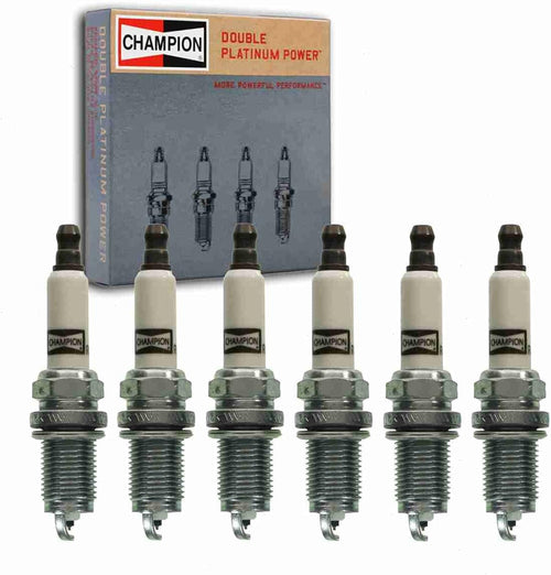 6 Pc Champion Double Platinum Spark Plugs Compatible with Honda Odyssey 3.5L V6 2005-2010