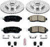K6494 Front Z23 Carbon Fiber Brake Pads with Drilled & Slotted Brake Rotors Kit