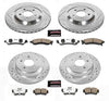 K1305-26 Front and Rear Z26 Carbon Fiber Brake Pads with Drilled & Slotted Brake Rotors Kit