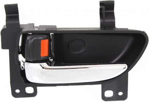 for Scion FR-S Interior Door Handle Front, Driver Side Black Bezel with Chrome Lever (2013-2016) | with Door Lock Button| Trim: Base