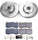 K7074 Front Z23 Carbon Fiber Brake Pads with Drilled & Slotted Brake Rotors Kit