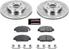 K6777 Front Z23 Carbon Fiber Brake Pads with Drilled & Slotted Brake Rotors Kit