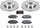 K6777 Front Z23 Carbon Fiber Brake Pads with Drilled & Slotted Brake Rotors Kit
