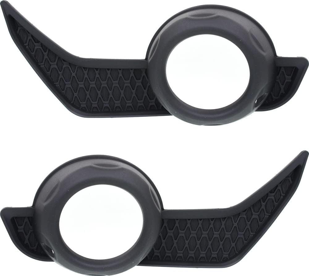 Front Fog Lamp Molding Compatible with 2014-2020 Toyota 4Runner Set of 2 Passenger and Driver Side Textured Black