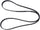 GM Original Equipment 12654814 V-Ribbed Serpentine Belt,Black