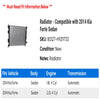 Radiator - Compatible with 2014 Kia Forte Sedan