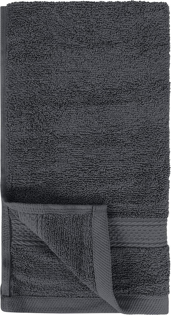 6 Pack Premium Hand Towels Set, (16 X 28 Inches) 100% Ring Spun Cotton, Ultra Soft and Highly Absorbent 600GSM Towels for Bathroom, Gym, Shower, Hotel, and Spa (Grey)
