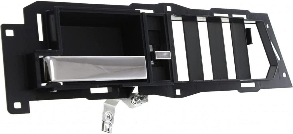 for Chevy K1500/K2500/K3500 1990-2000 Interior Door Handle Driver Side | Front | Black Bezel W/Chrome Lever | Replacement for GM1352105 | 22086873