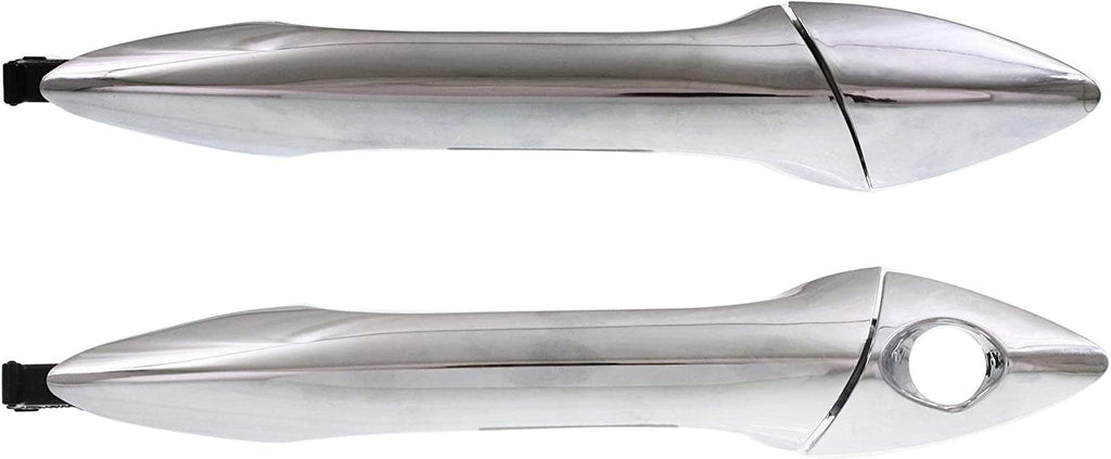Front Exterior Door Handle Set of 2 Compatible with 2011-2016 Hyundai Elantra and 2013-2014 Elantra Coupe Chrome Driver and Passenger Side