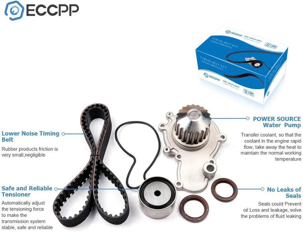 Timing Belt Water Pump Kit Fit for 1995-2005 for Chrysler Neon Cirrus for Dodge Neon Stratus Plymouth Neon Breeze 2.0L L4 SOHC 16VIN Code C