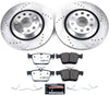 K7084-26 Rear Z26 Carbon Fiber Brake Pads with Drilled & Slotted Brake Rotors Kit
