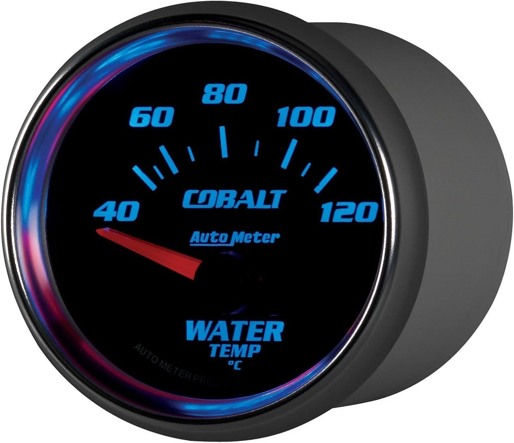 6137-M Cobalt 2-1/16" 40-120 Degree C Short Sweep Electric Water Temperature Gauge