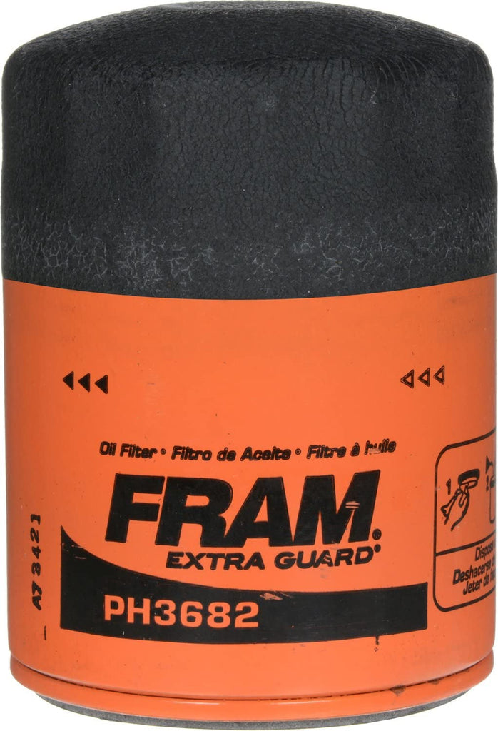 Extra Guard PH3682, 10K Mile Change Interval Spin-On Oil Filter (Pack of 2)