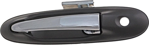 83312 Front Driver Side Exterior Door Handle Compatible with Select Lincoln Models, Chrome Lever and Black Housing