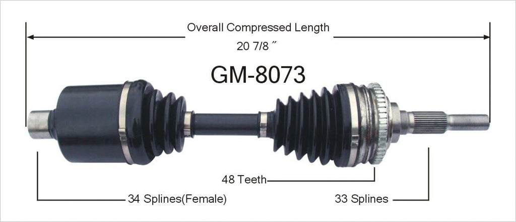 GM-8073 CV Axle Shaft