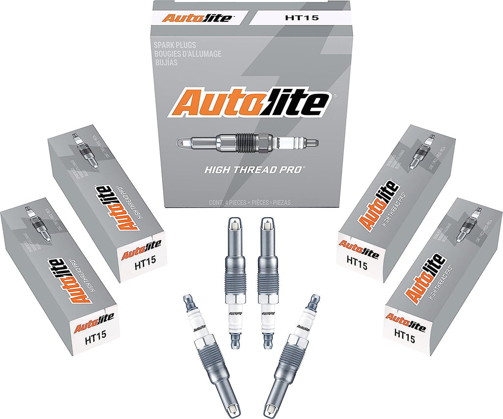 Autolite HT15-4PK Platinum High Thread Spark Plug, Pack of 4