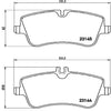 Brembo Front Disc Brake Pad Set for Mercedes-Benz (P50045)