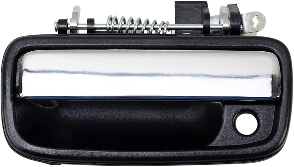 Metal outside Exterior Door Handle Chrome & Black LH Driver Side for 95-04 Toyota Tacoma Pickup Truck