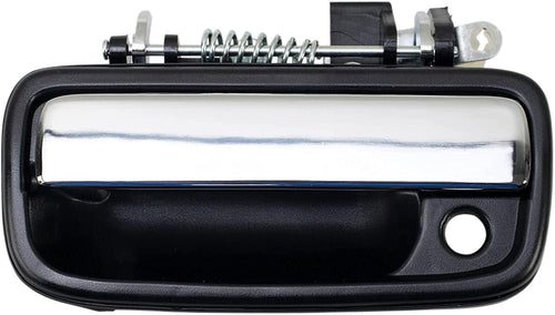 Metal outside Exterior Door Handle Chrome & Black LH Driver Side for 95-04 Toyota Tacoma Pickup Truck