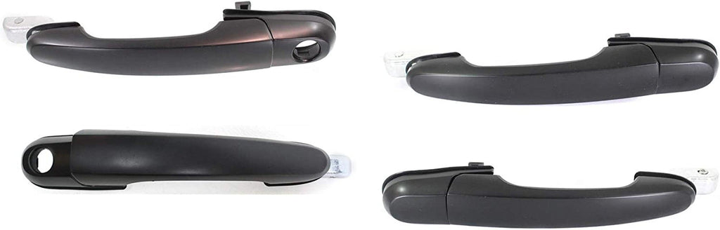 Front and Rear, Driver and Passenger Side Exterior Door Handle SET Compatible with 2005-2009 Hyundai Tucson