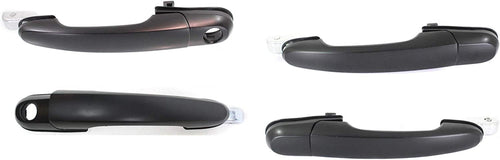 Front and Rear, Driver and Passenger Side Exterior Door Handle SET Compatible with 2005-2009 Hyundai Tucson