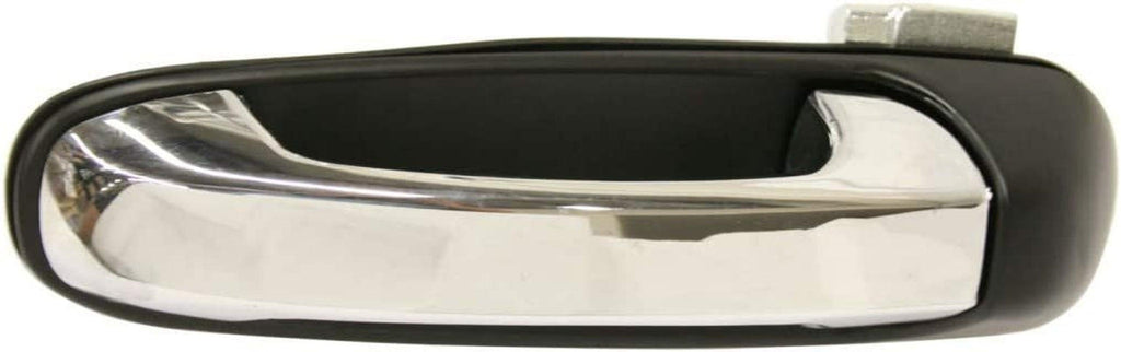 for Chrysler Aspen Door Handle 2007 2008 2009 Exterior | Rear Driver Side | Chrome Lever | Black Housing | CH1520118 | 1EH611XRAA