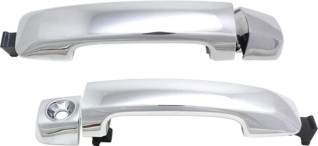 Exterior Door Handle Set Compatible with 2007-2021 Toyota Tundra, Fits 2008-2020 Toyota Sequoia