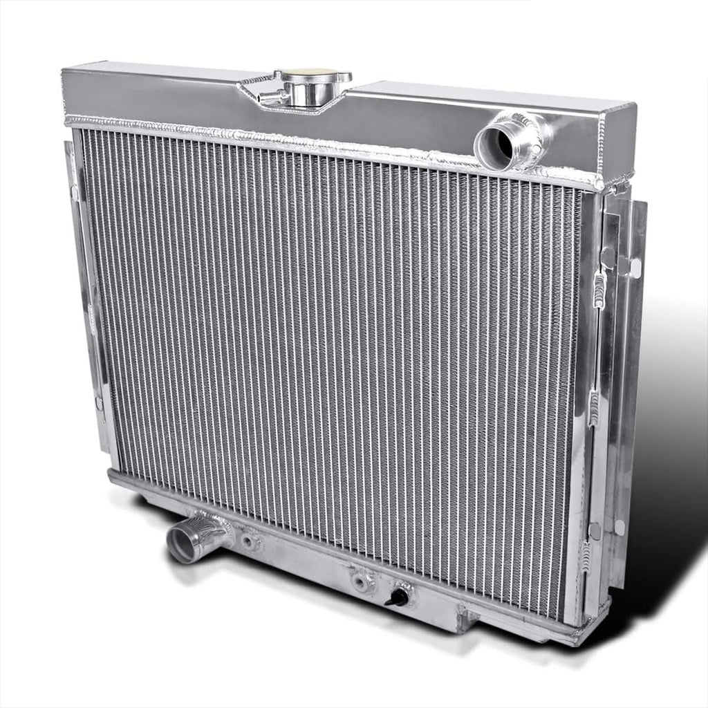 3 Core Manual Transmission 24" Driver/Left Side Radiator Compatible with Ford Mustang V8 1967-1970