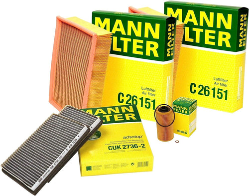 Mann Oil 2 Air Carbon Cabin Filter Service Kit for BMW E39 M5 5.0L S62 Naturally Aspirated
