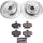 Power Stop K5695 Front Z23 Carbon Fiber Brake Pads with Drilled & Slotted Brake Rotors Kit