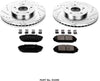 K2299 Front Z23 Carbon Fiber Brake Pads with Drilled & Slotted Brake Rotors Kit