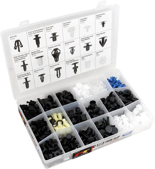 Performance Tool W5244 418Pc Honda Trim Clip Assortment | Trim Clips for Doors, Bumpers, Paneling & More | Most Popular Sizes for Honda | Includes Case & Picture Insert for Quick Part Identification