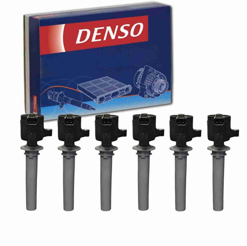 6 Pc DENSO Direct Ignition Coils Compatible with Ford Five Hundred 3.0L V6 2005-2007