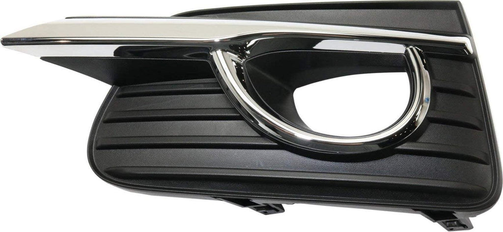 Fog Lamp Molding Compatible with 2014-2017 Infiniti Q50 Cover Finisher with Chrome Bezel Base/(Hybrid Standard Type)/Premium Models Passenger and Driver Side